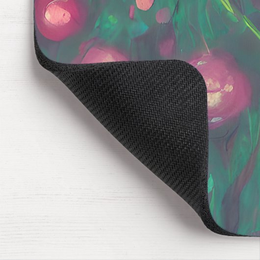 抽象芸術を抑えた赤いバラ マウスパッド (コーナー)