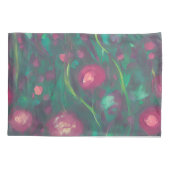 抽象芸術を抑えた赤いバラ 枕カバー (裏面)