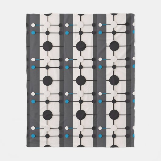 抽象芸術を特徴とする幾何学模様 フリースブランケット (正面)