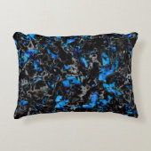 抽象芸術を見るこうもりの翼の染色されたターコイズ アクセントクッション (正面)