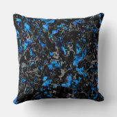 抽象芸術を見るこうもりの翼の染色されたターコイズ クッション (裏面)