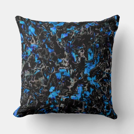 抽象芸術を見るこうもりの翼の染色されたターコイズ クッション (正面)