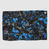 抽象芸術を見るこうもりの翼の染色されたターコイズ ゴルフタオル (横)