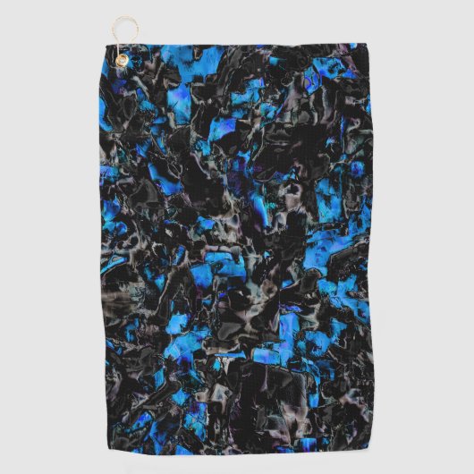 抽象芸術を見るこうもりの翼の染色されたターコイズ ゴルフタオル (正面)