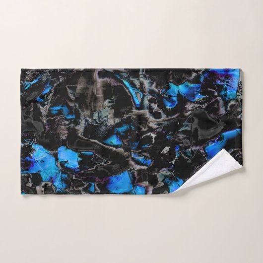 抽象芸術を見るこうもりの翼の染色されたターコイズ バスタオルセット (ハンドタオル)