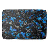 抽象芸術を見るこうもりの翼の染色されたターコイズ バスマット (正面)