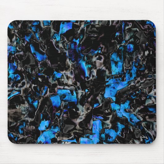 抽象芸術を見るこうもりの翼の染色されたターコイズ マウスパッド (正面)