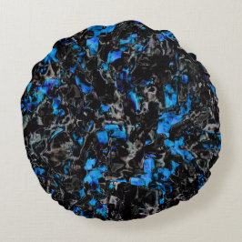 抽象芸術を見るこうもりの翼の染色されたターコイズ ラウンドクッション