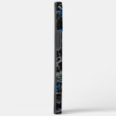 抽象芸術を見るこうもりの翼の染色されたターコイズ Case-Mate iPhoneケース (裏面 / 右)