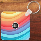 抽象芸術を追加した虹の波touch キーホルダー (裏面)