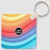 抽象芸術を追加した虹の波touch キーホルダー (裏面)