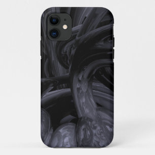 抽象芸術を黒くして下さい iPhone 11 ケース