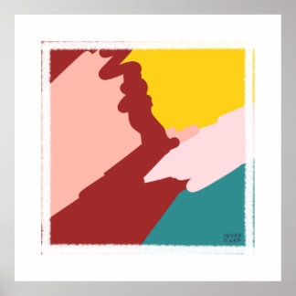 抽象芸術アかわいらしートプリントレッドアートさくらんぼヴィベ ポスター