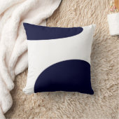 抽象芸術アはっきりしたートダークブルーホワイト クッション (ブランケット)