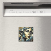 抽象芸術アイアート |女性の顔 マグネット (インサイチュ (食洗機))