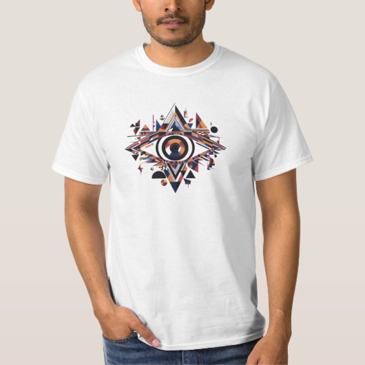 抽象芸術アイジオメトリックシェイプ – 値Tシャツ Tシャツ (正面)