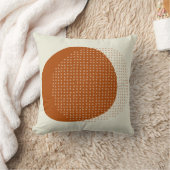 抽象芸術アイボリーオフ白い茶色のトレンディー クッション (ブランケット)