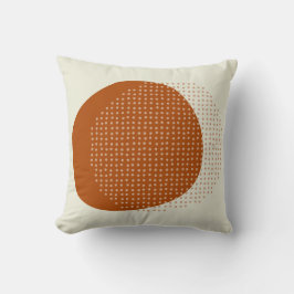 抽象芸術アイボリーオフ白い茶色のトレンディー クッション