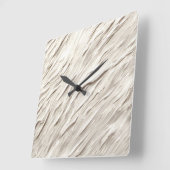 抽象芸術アイボリーテクスチャ スクエア壁時計 (傾斜)