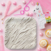 抽象芸術アイボリーテクスチャ ペーパープレート (パーティー)