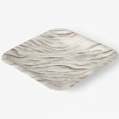 抽象芸術アイボリーテクスチャ ペーパープレート (傾斜あり)