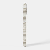 抽象芸術アイボリーテクスチャ iPhone 15ケース (右側面)