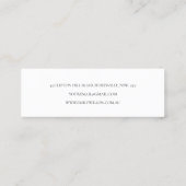 抽象芸術アイボリーブラック金ゴールドイヤリングスタッドディスプレイ スキニー名刺 (裏面)