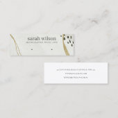 抽象芸術アイボリーブラック金ゴールドイヤリングスタッドディスプレイ スキニー名刺 (正面/裏面)