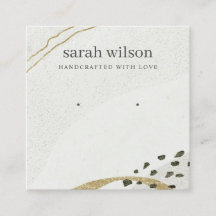 抽象芸術アイボリーブラック金ゴールドイヤリングスタッドディスプレイ