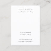 抽象芸術アイボリーブラック金ゴールドイヤリングロゴ表示 名刺 (裏面)