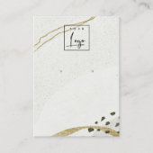 抽象芸術アイボリーブラック金ゴールドイヤリングロゴ表示 名刺 (正面)