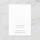 抽象芸術アイボリーブラック金ゴールドスタッドイヤリングディスプレイ 名刺 (裏面)