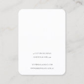 抽象芸術アイボリーブラック金ゴールドスタッドイヤリングディスプレイ 名刺 (裏面)