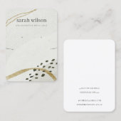 抽象芸術アイボリーブラック金ゴールドネックレスイヤリングディスプレイ 名刺 (正面/裏面)