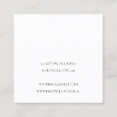 抽象芸術アイボリーブラック金ゴールドネックレスバンドディスプレイ スクエア名刺 (裏面)