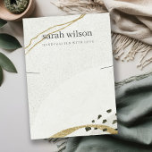 抽象芸術アイボリーブラック金ゴールドネックレスバンドディスプレイ 名刺