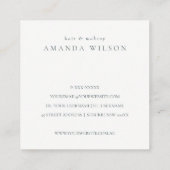 抽象芸術アイボリー金ゴールドご注文のロゴ スクエア名刺 (裏面)