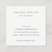 抽象芸術アイボリー金ゴールドご注文の割引 スクエア名刺 (裏面)