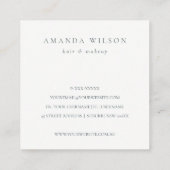 抽象芸術アイボリー金ゴールドご注文の割引 スクエア名刺 (裏面)