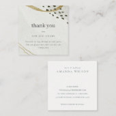 抽象芸術アイボリー金ゴールドご注文の割引 スクエア名刺 (正面/裏面)