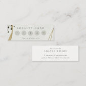 抽象芸術アイボリー金ゴールドグレーストーン5パンチロイヤリティ スキニー名刺 (正面/裏面)