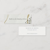 抽象芸術アイボリー金ゴールドブラックグレイストーンありがとう スキニー名刺 (正面/裏面)