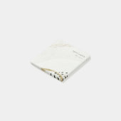 抽象芸術アイボリー金ゴールドブラックグレーストーンテクスチャ ポストイット (アングル)