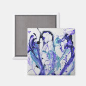 抽象芸術アイリスフラワーマグネット マグネット (正面/裏面)