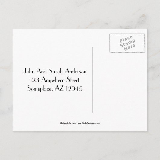 抽象芸術アイリスフラワー新しいアドレス 案内ポストカード (裏面)