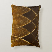 抽象芸術アエレガントートデコ幾何学的装飾を施したゴール アクセントクッション (裏面(縦))