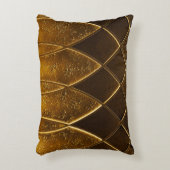 抽象芸術アエレガントートデコ幾何学的装飾を施したゴール アクセントクッション (正面(垂直))