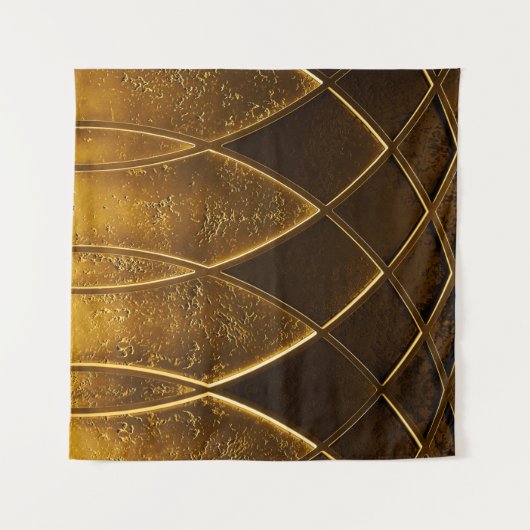 抽象芸術アエレガントートデコ幾何学的装飾を施したゴール タペストリー (正面(横))