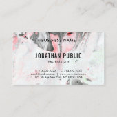 抽象芸術アエレガントートブラックアンドレッドテンプレートトレンディー 名刺 (裏面)