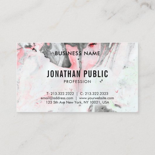 抽象芸術アエレガントートブラックアンドレッドテンプレートトレンディー 名刺 (裏面)